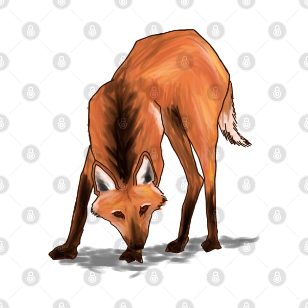 Maned wolf (Chrysocyon brachyurus) by wrsartist