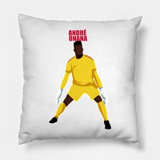 André Onana: Simple Flat Design Tribute Pillow