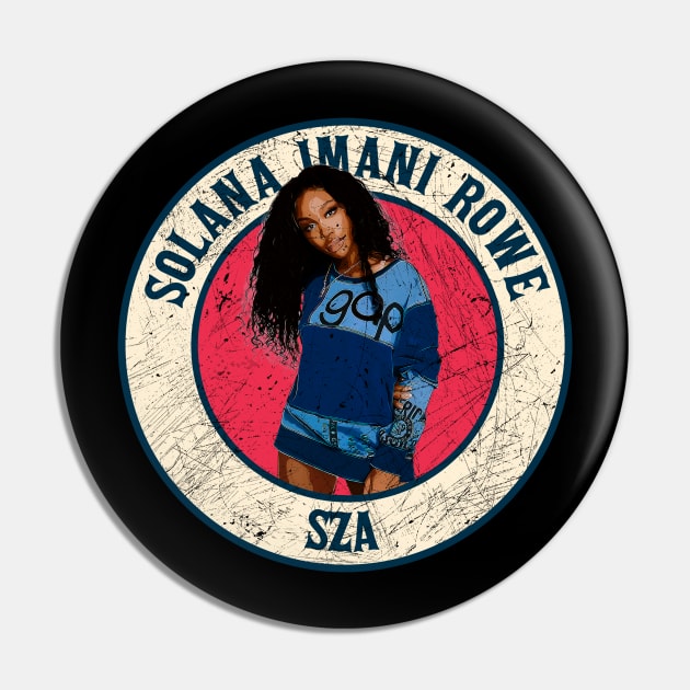 Retro Style Fan Art Design SZA // Solana Imane Rowe Pin by rido public