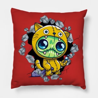 doodle monster costume Pillow