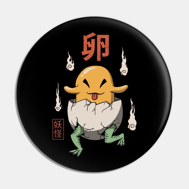 Yokai Egg Pin by Vincent Trinidad Art