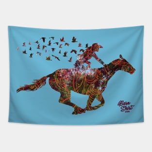 Barrel Horse Birds - Flying - Barn Shirt USA Tapestry