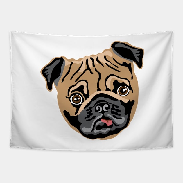 Pug Tapestry by MichellePhong