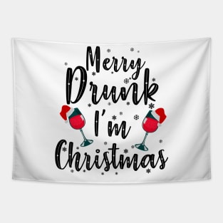 Merry Drunk. Funny Christmas Sweater. Tapestry