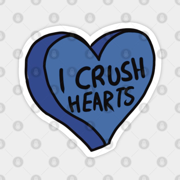 I Crush Hearts Love Heart Magnet by ROLLIE MC SCROLLIE