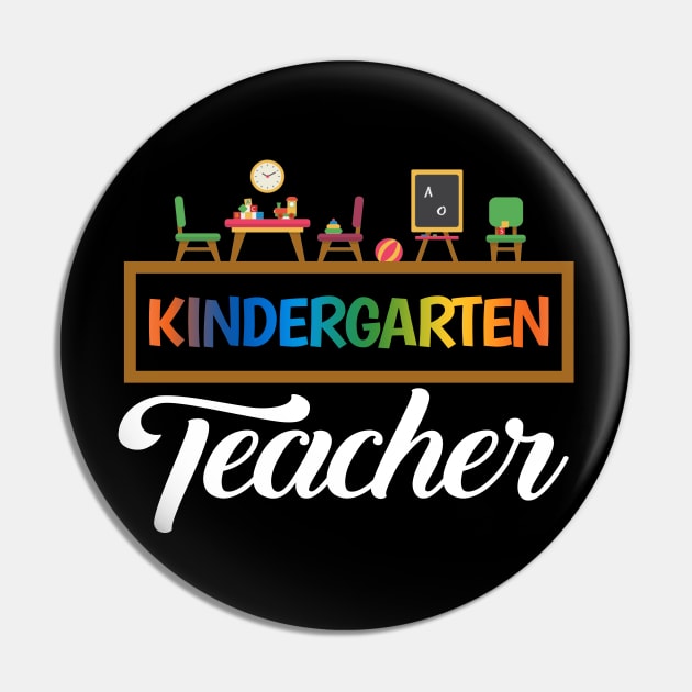 'Kindergarten Teacher' Cute Kindergarten Teacher Gift Pin by ourwackyhome