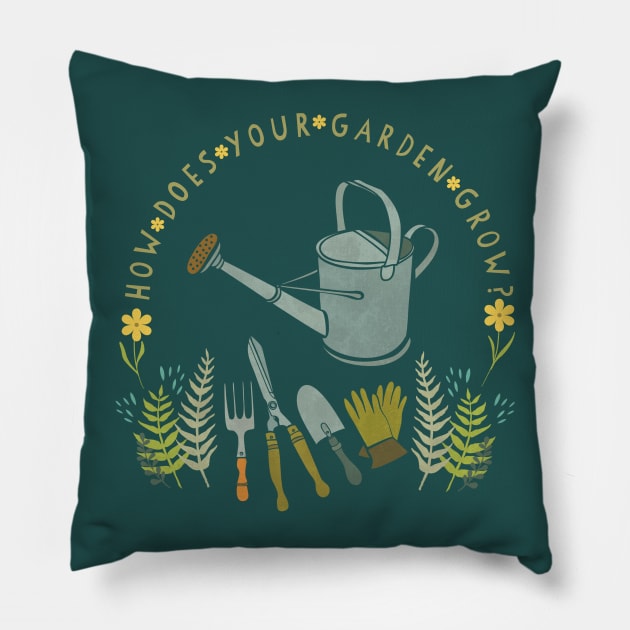 How Does Your Garden Grow Pillow by LittleBunnySunshine