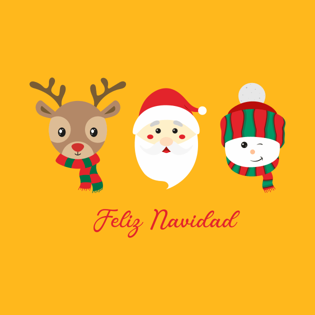 Feliz Navidad ' Santa Claus and Friends Aesthetic Logo design by Al-loony