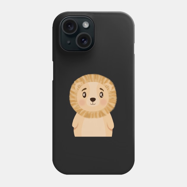 Baby Lion Illustration Phone Case by gusstvaraonica