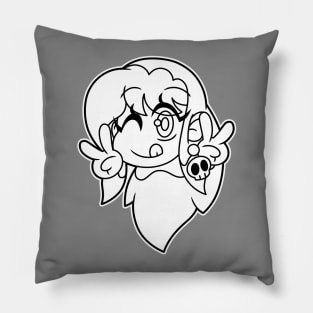 Lil' Cutie Cristel (B&W) Pillow