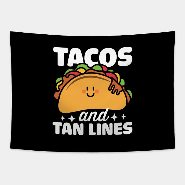 Tacos and Tan Lines Tapestry by NQArtist