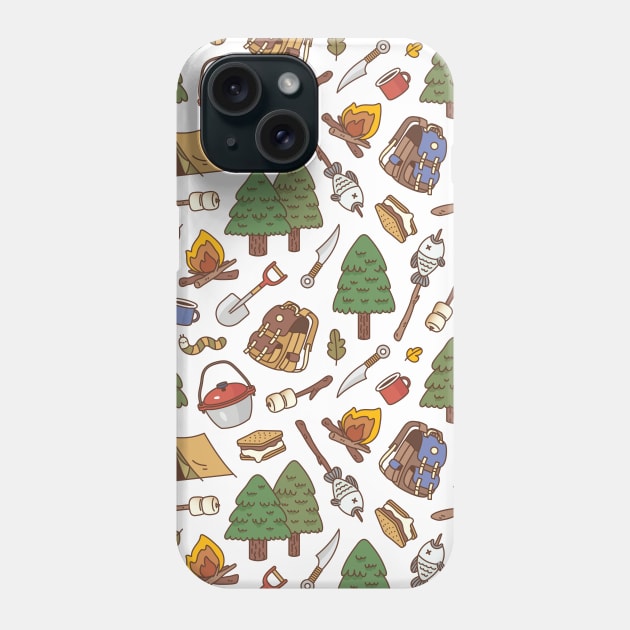 Summer Camp Pattern Phone Case by Noristudio