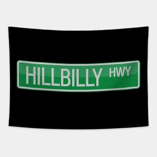Hillbilly Highway Road Sign Tapestry