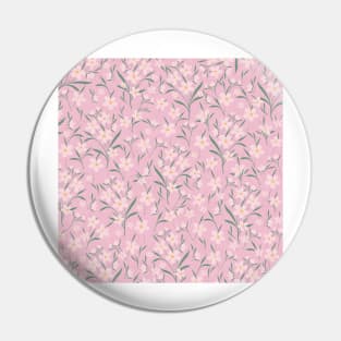 Watercolor Pink Floral Botanical Pale Pink design Pin