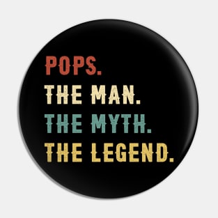 Fathers Day Gift Pops The Man The Myth The Legend Pin