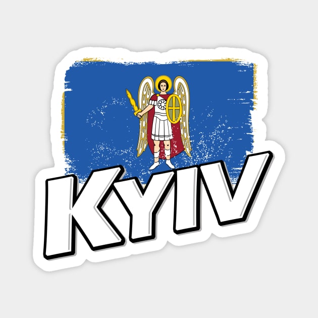 Kyiv flag Magnet by PVVD