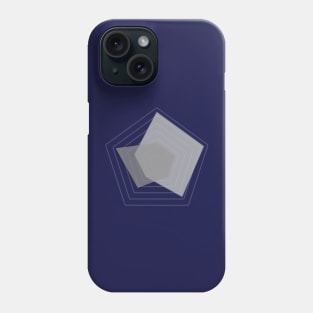 Monochrome Pentagons: Harmony in Shades Phone Case