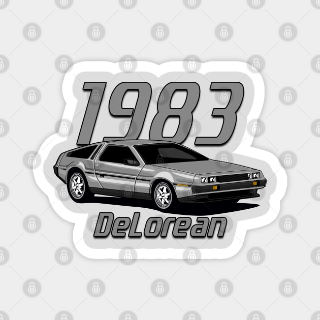 1983 DeLorean Car Fanart Magnet by Mandra