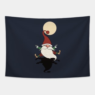 Happy Santa in the fullmoon light Tapestry