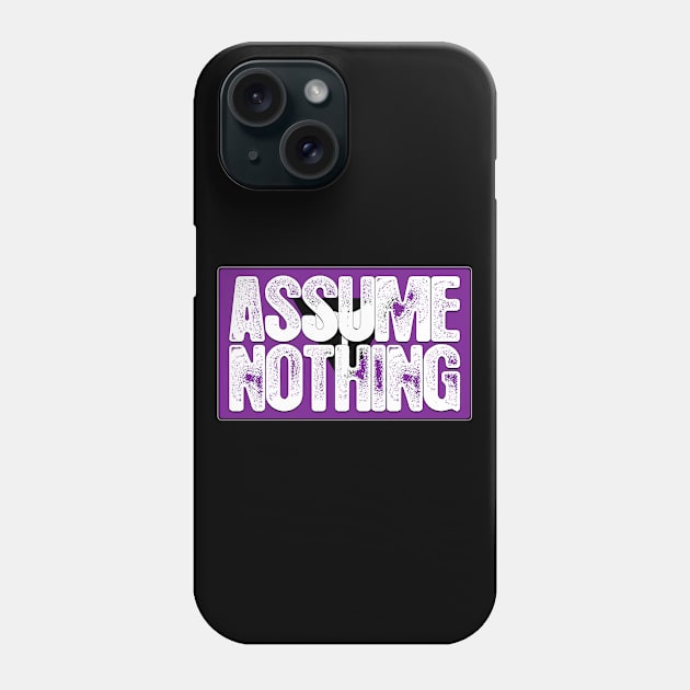 Assume Nothing Lesbian Labrys Pride Flag Phone Case by wheedesign