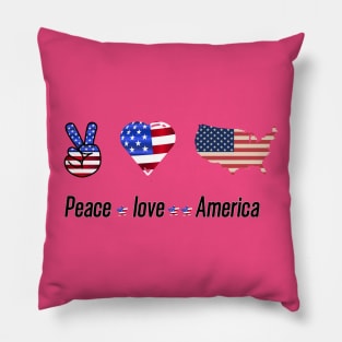 Peace Love America Pillow