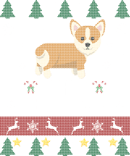 Corgi Butt Christmas Magnet