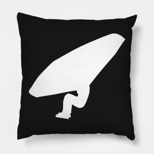 Ice skater with kitewing Pillow