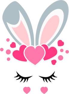 Girls Women Teens Easter Bunny Face Easter Egg Hunt Magnet