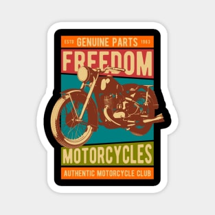 Motorcycle freedom custom garage Magnet