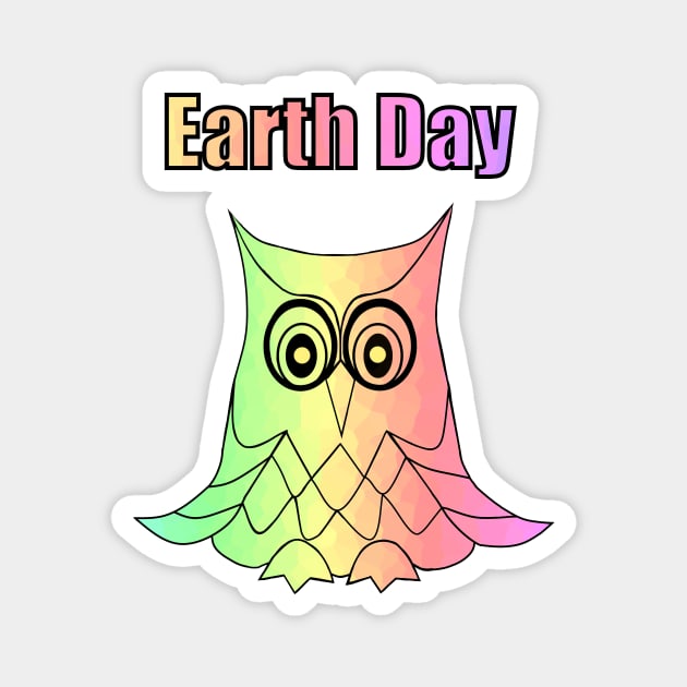 EARTH Day Celebration Cute Owl Magnet by SartorisArt1