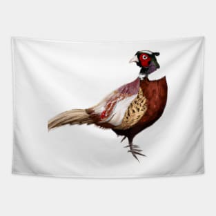 Cute Pheasant Drawing Tapestry