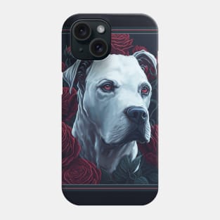 Dogo argentinian red roses 2 Phone Case