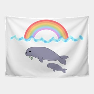 Dugong Mother and Child Tapestry