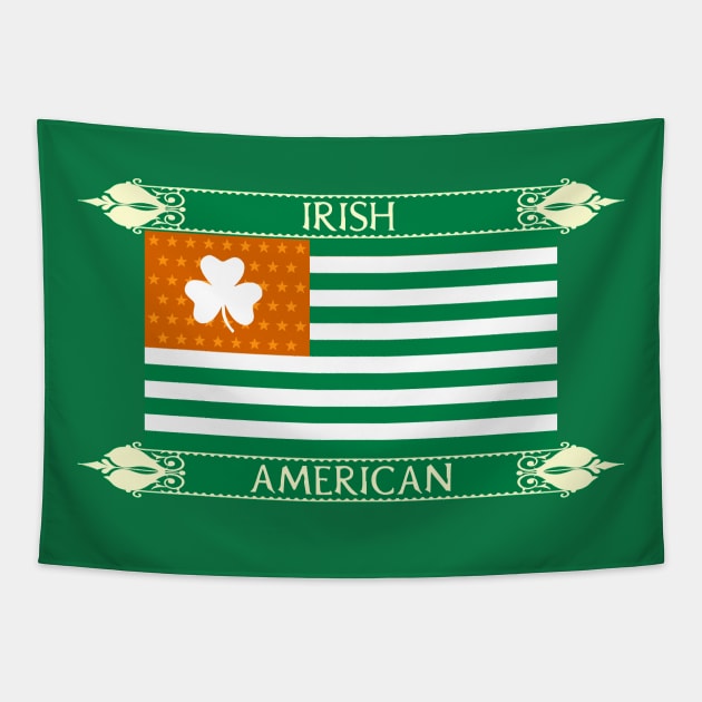 Irish American Flag Tapestry by JMG Graphics LLC