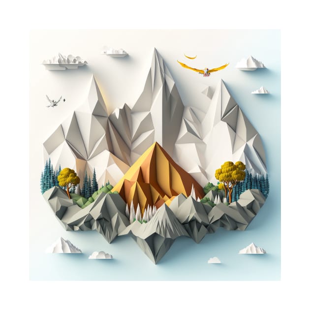 Origami mountains by Imagier