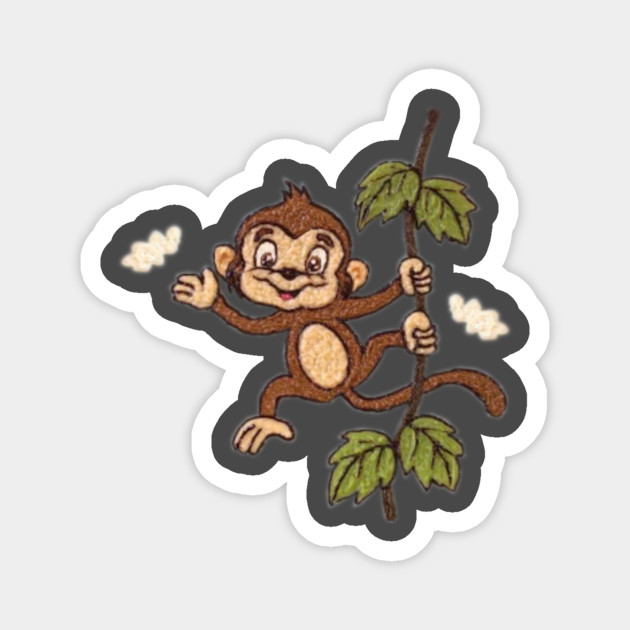 Monkey Hanging From A Tree Monkey Baby Clothes Magnet Teepublic