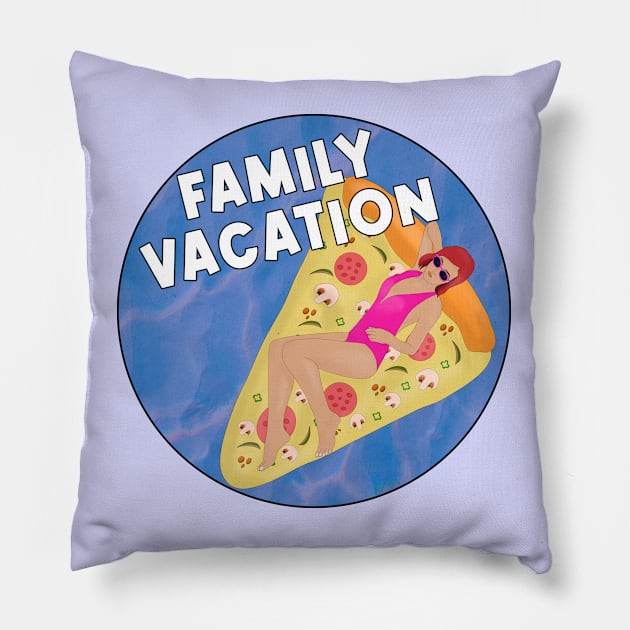 Family Vacation Pillow by DiegoCarvalho