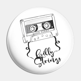 Good Vibes Billy Strings // Retro Ribbon Cassette Pin