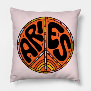 Aries Peace Sign Pillow