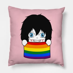 creepypasta pride chibi jeff the killer Pillow