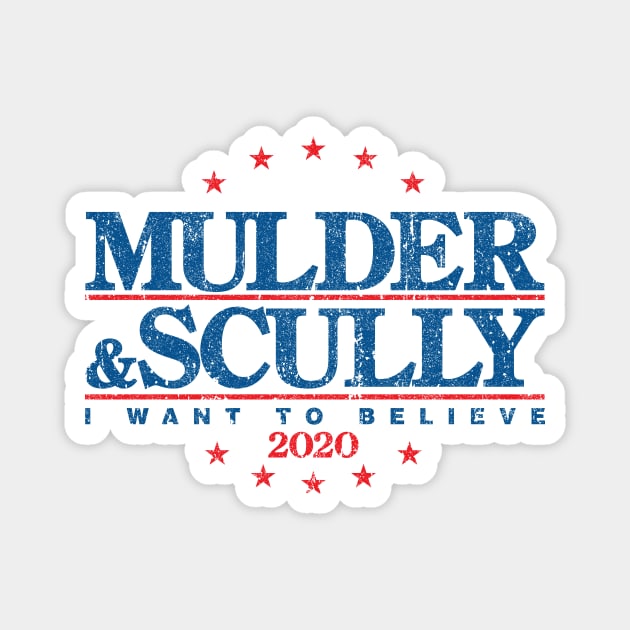 Mulder & Scully 2020 Magnet by huckblade