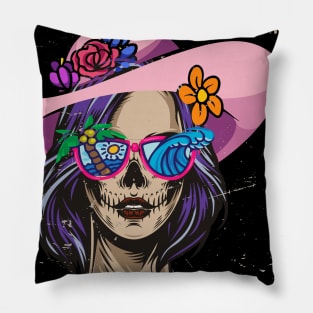 Sassy Since Birth Salty By Choice Skull Beach Sun Pillow