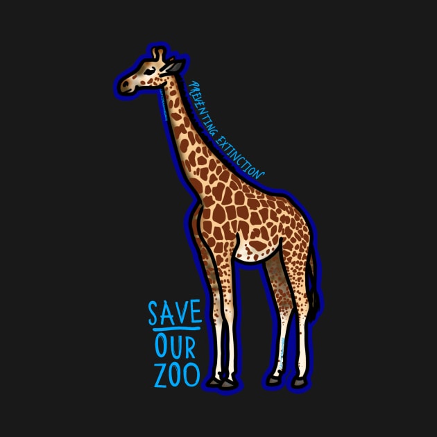 Day 10- Cartoon Rothschild Giraffe by CelticDragoness