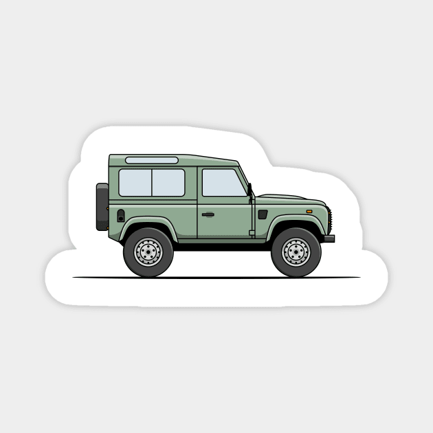 Land Rover Defender - Light Green Magnet by JingleSnitch