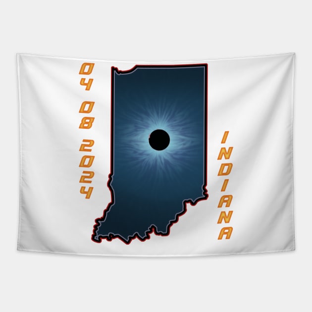 Indiana 2024 Total Solar Eclipse Tapestry by Victopia