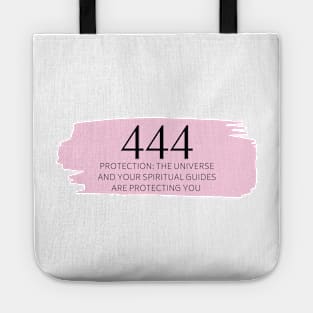 444 Angel Number pink Tote