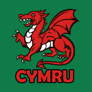 cymru  Welsh  Red Dragon T-Shirt