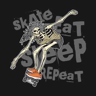 Eat Sleep Skate Repeat Skateboard Lifestyle Vintage T-Shirt T-Shirt