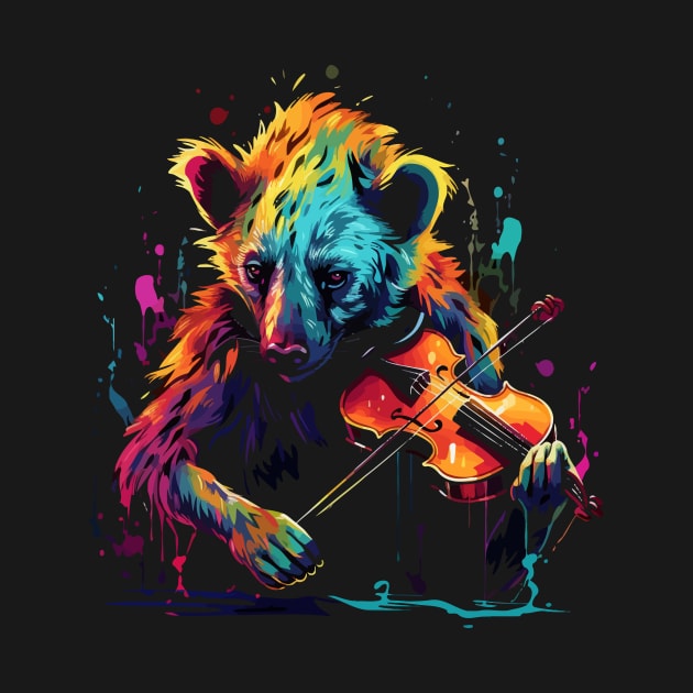 Hyena Playing Violin by JH Mart