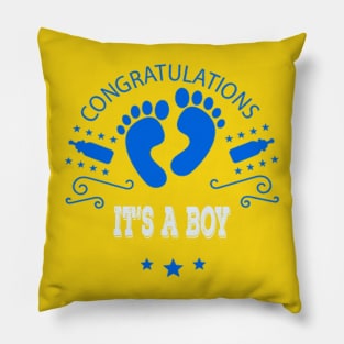 congratulations it's a boy Pillow